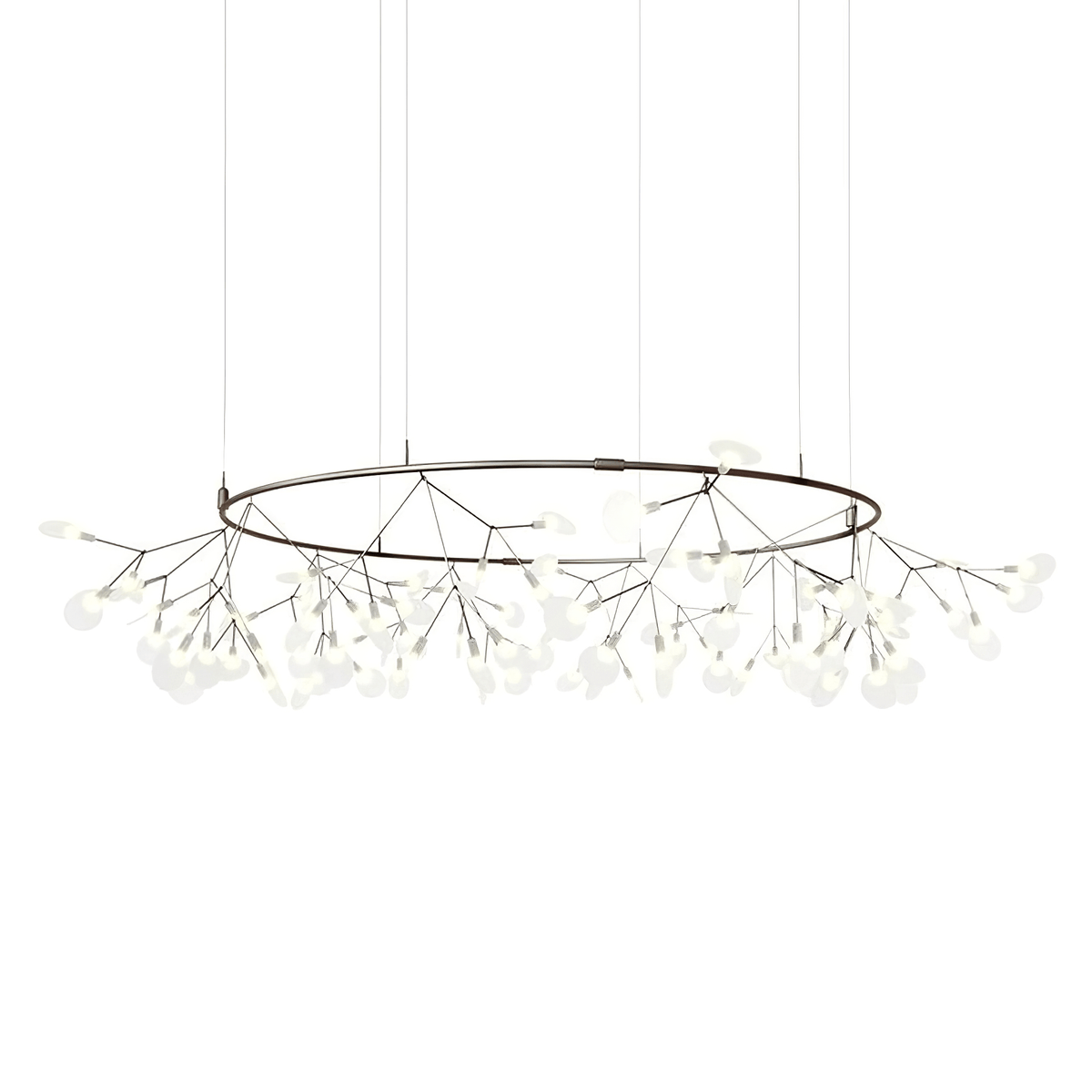 Modern Black Metal Branch Chandelier – Firefly LED