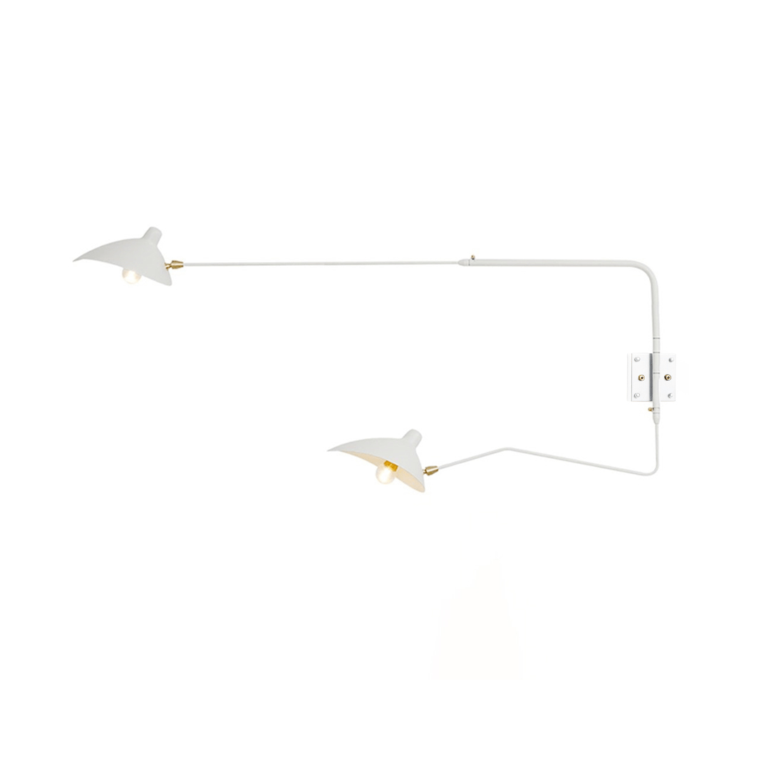 Mid-Century Metal Wall Sconce – Rotating Swing Arm