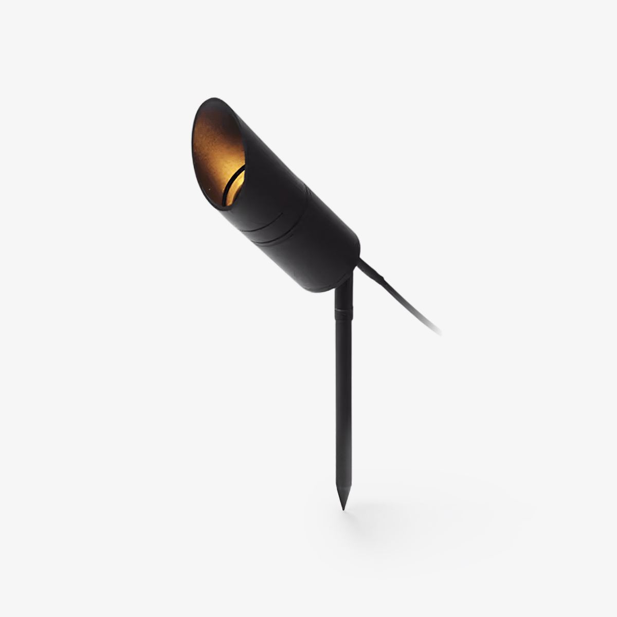 Modern Black Spike Light – Angled Spotlight for Garden