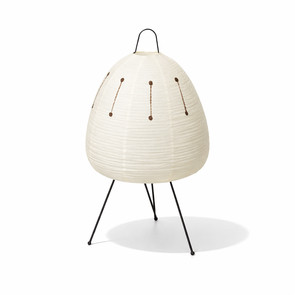 Japandi White Paper Table Lamp – Lantern Shade