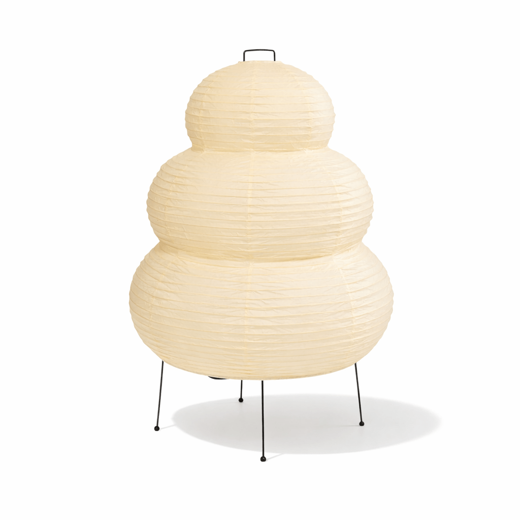 Japandi White Paper Table Lamp – Lantern Shade