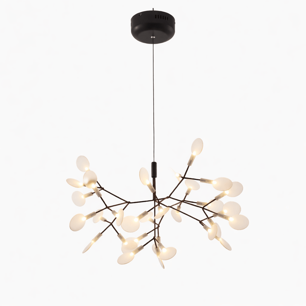 Modern Black Metal Branch Chandelier – Firefly LED