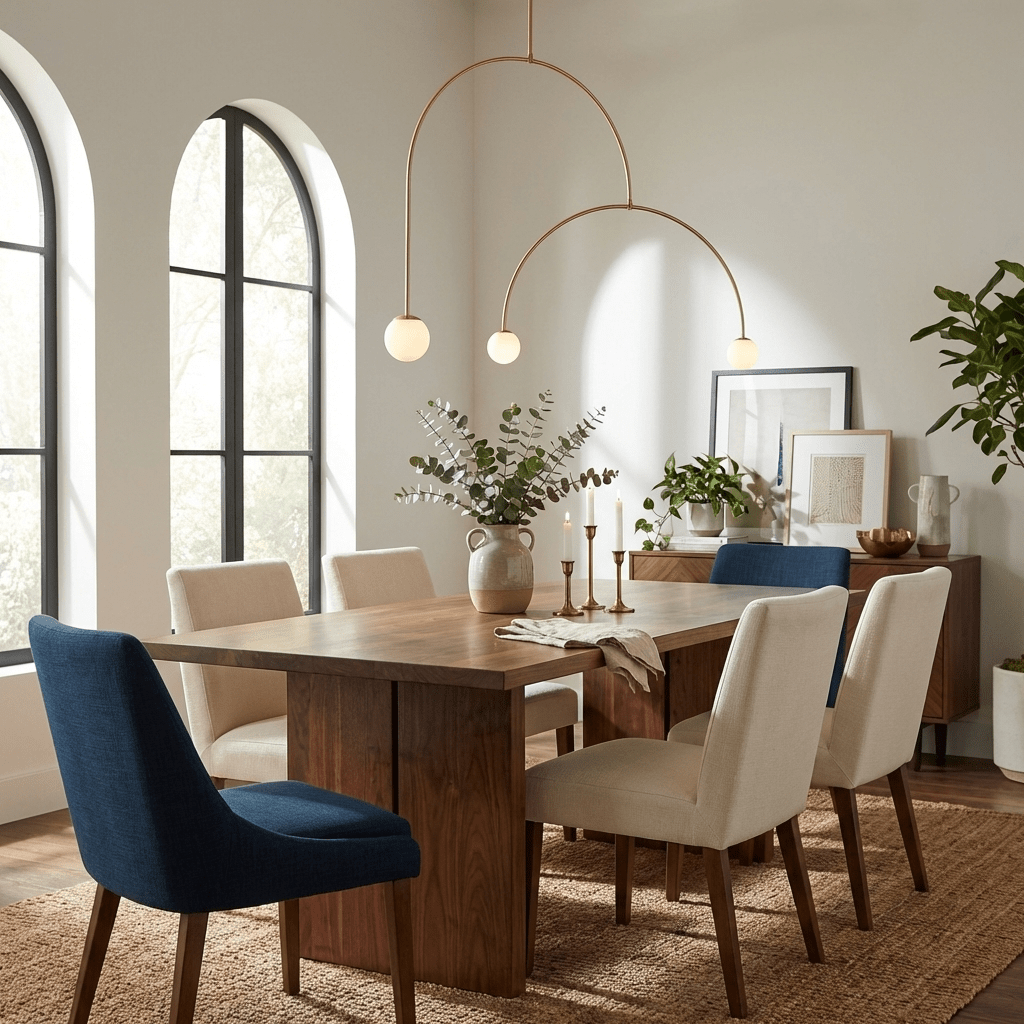 Modern Gold Metal Arc Chandelier – Globe Pendants
