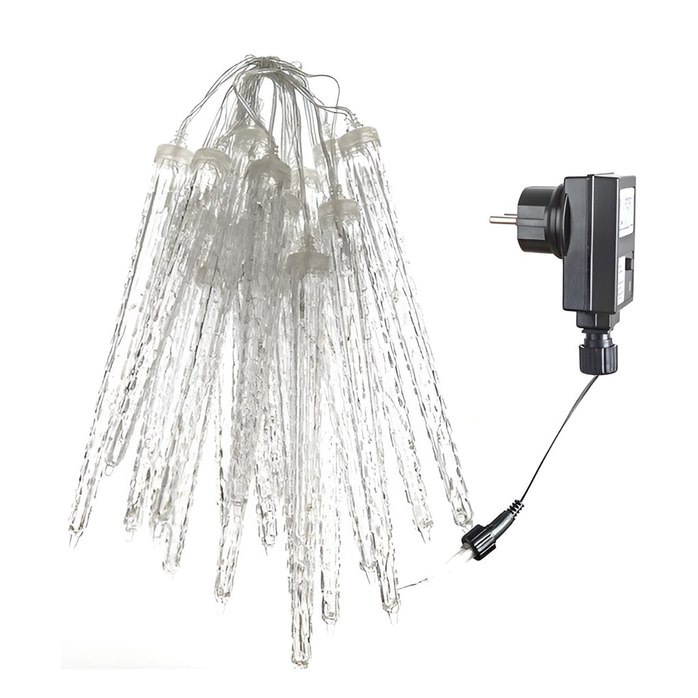 Modern Solar Icicle Lights – Staggered LED for Eaves