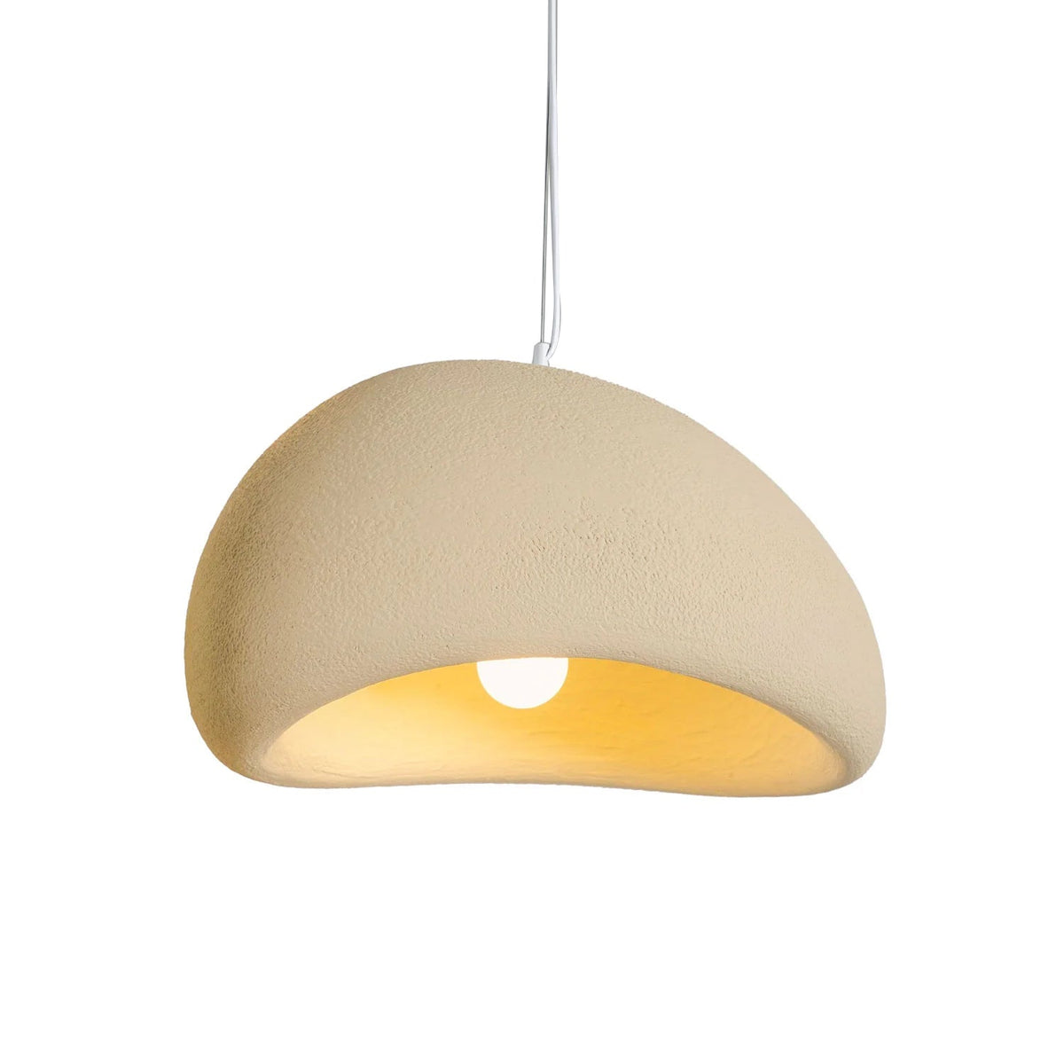 Organic White Cloud Pendant Light – Sphere Shade