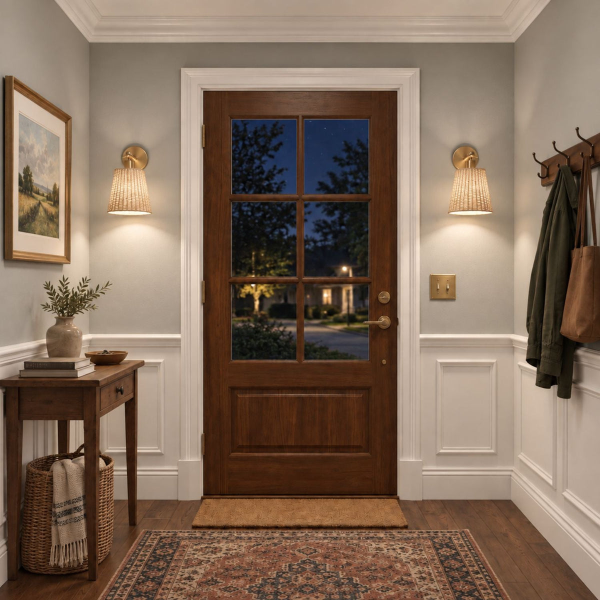 Wireless Adhesive Wall Sconce – Compact Lamp for Hallway (2 pack)