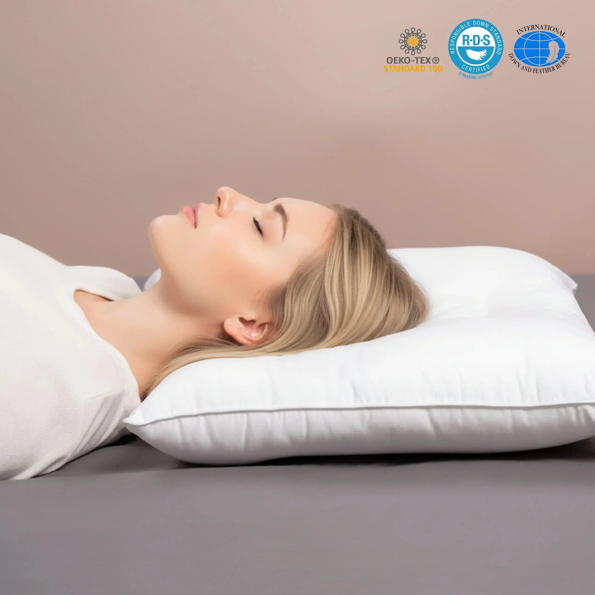 Fenoss® Low Loft Pure Cotton Pillow