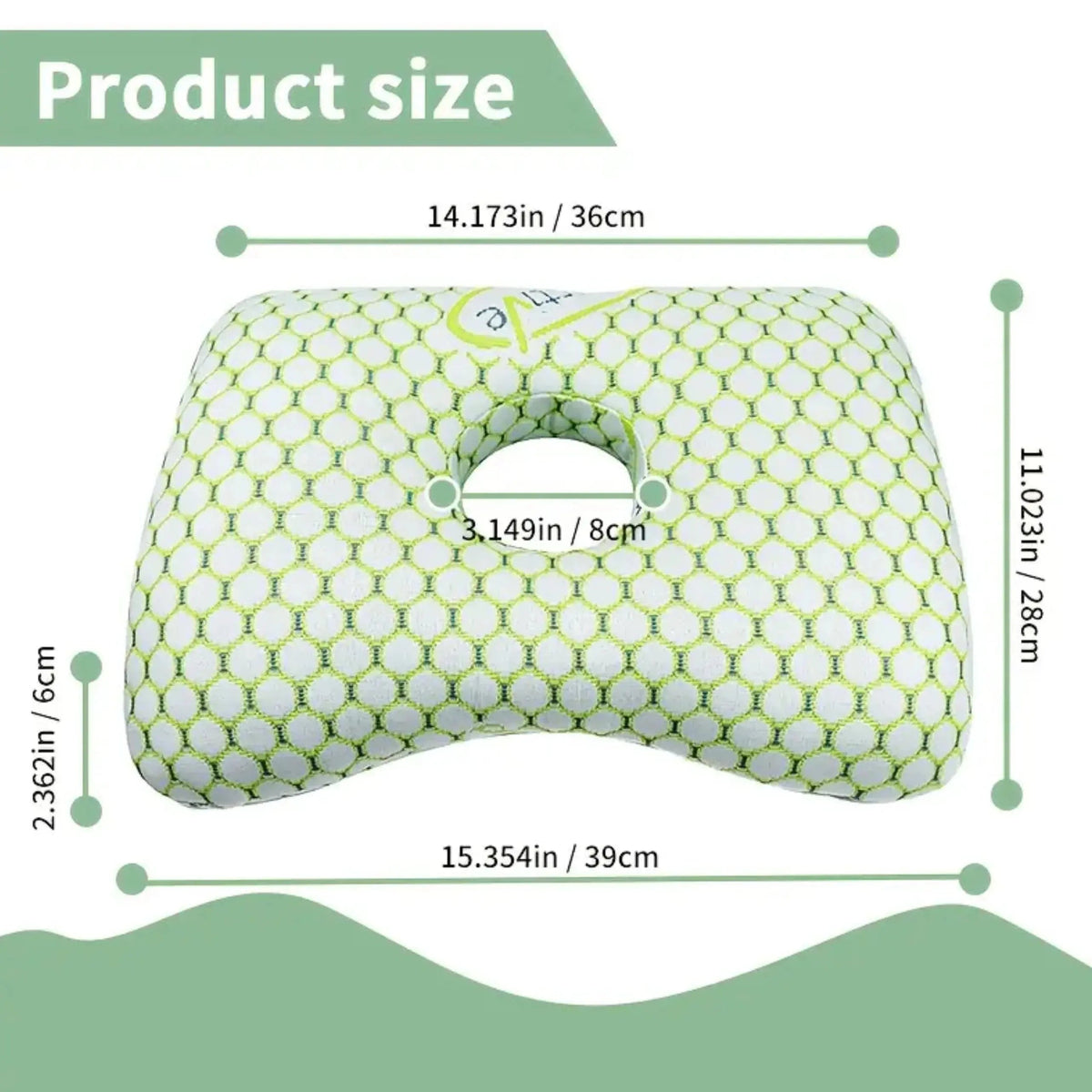 Fenoss® Donut Ear Piercing Relief Pillow for Side Sleepers