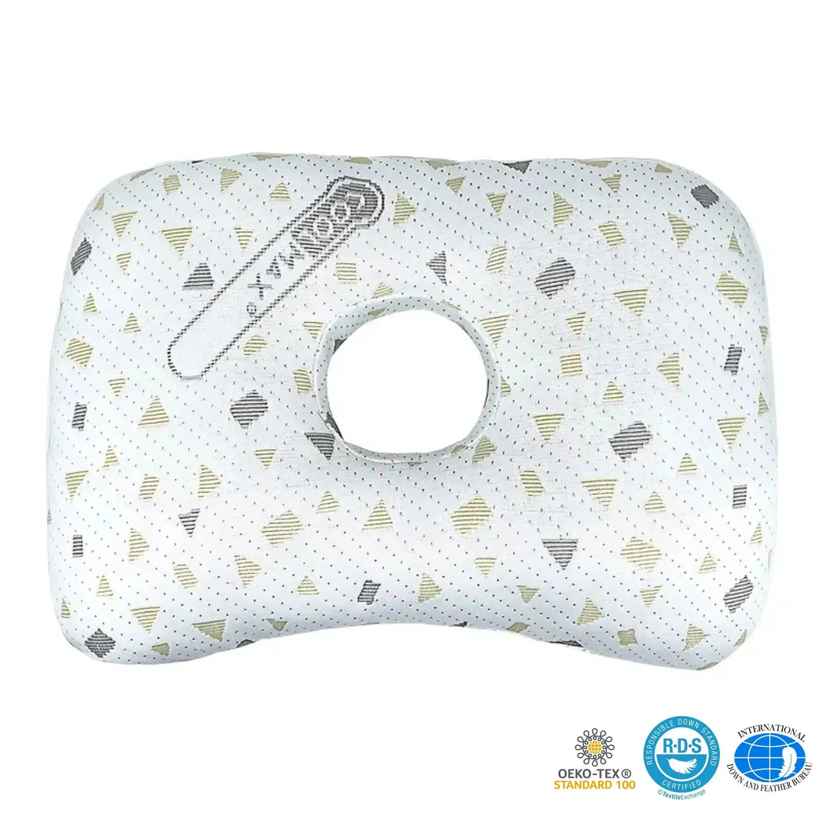 Fenoss® Donut Ear Piercing Relief Pillow for Side Sleepers