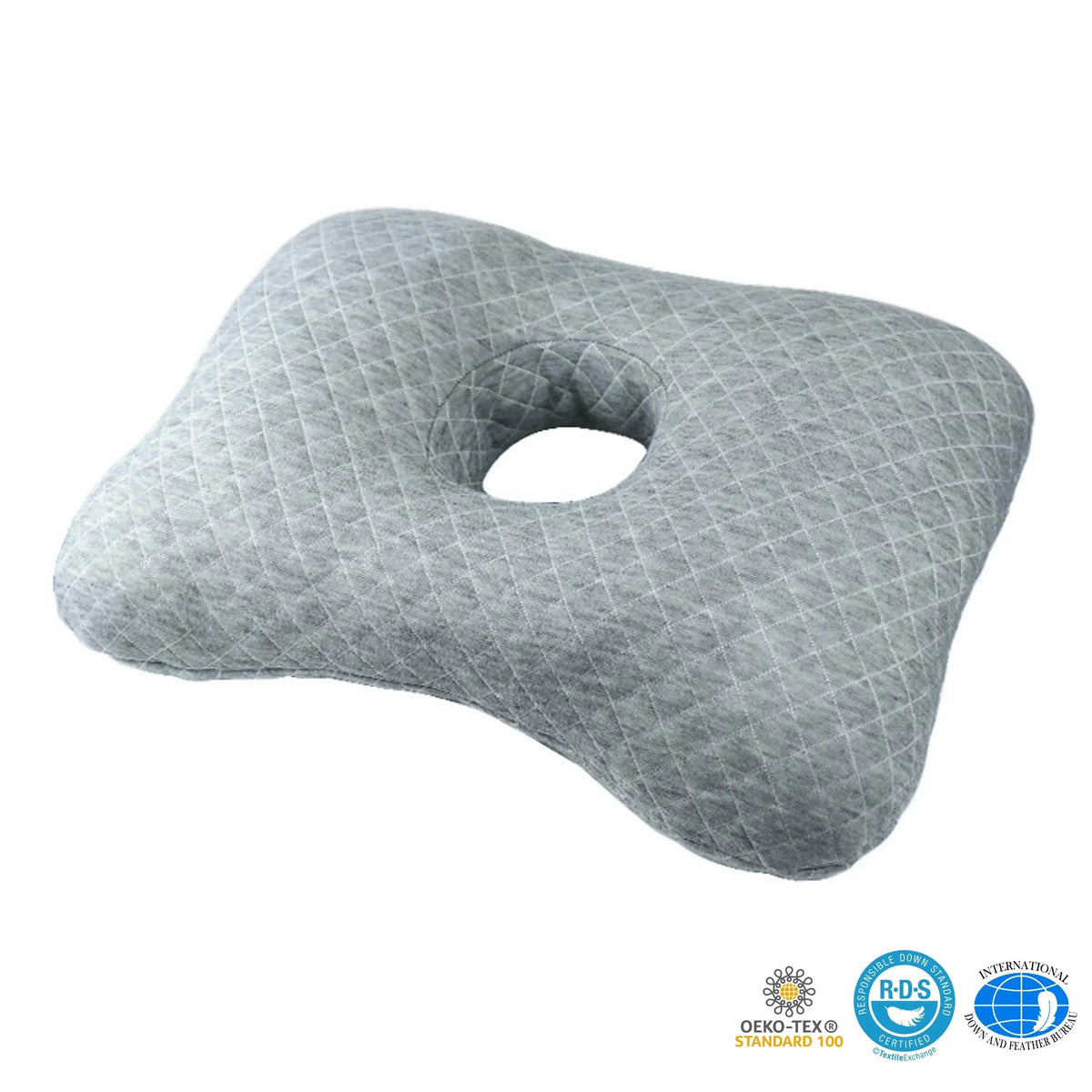 Fenoss® Donut Ear Piercing Relief Pillow for Side Sleepers
