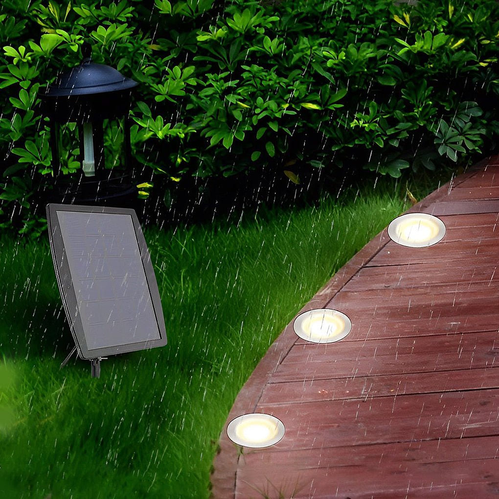 Modern Aluminum Deck Light – In-Ground Solar for Stairs