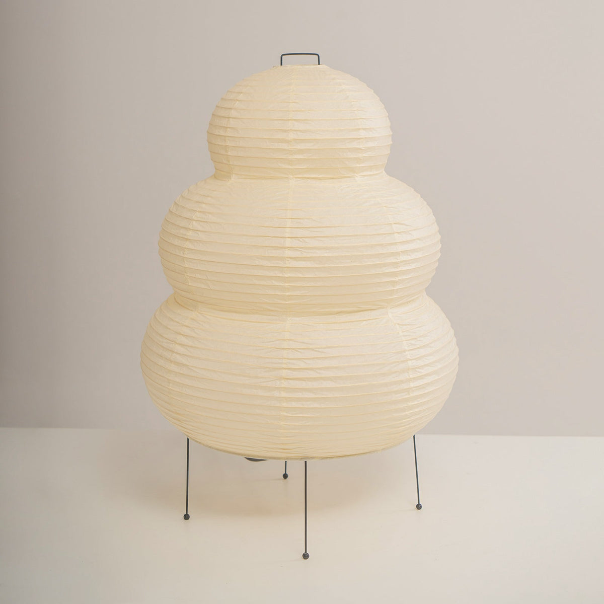Japandi White Paper Table Lamp – Lantern Shade