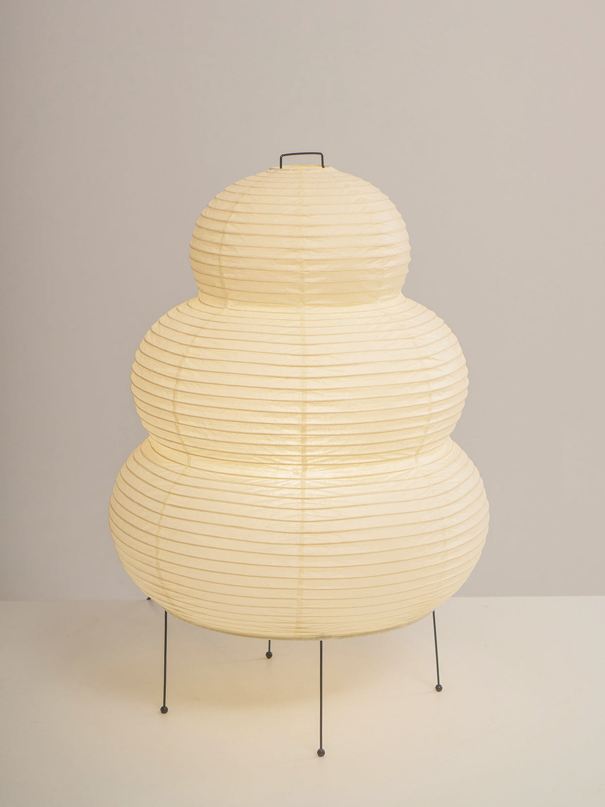 Japandi White Paper Table Lamp – Lantern Shade
