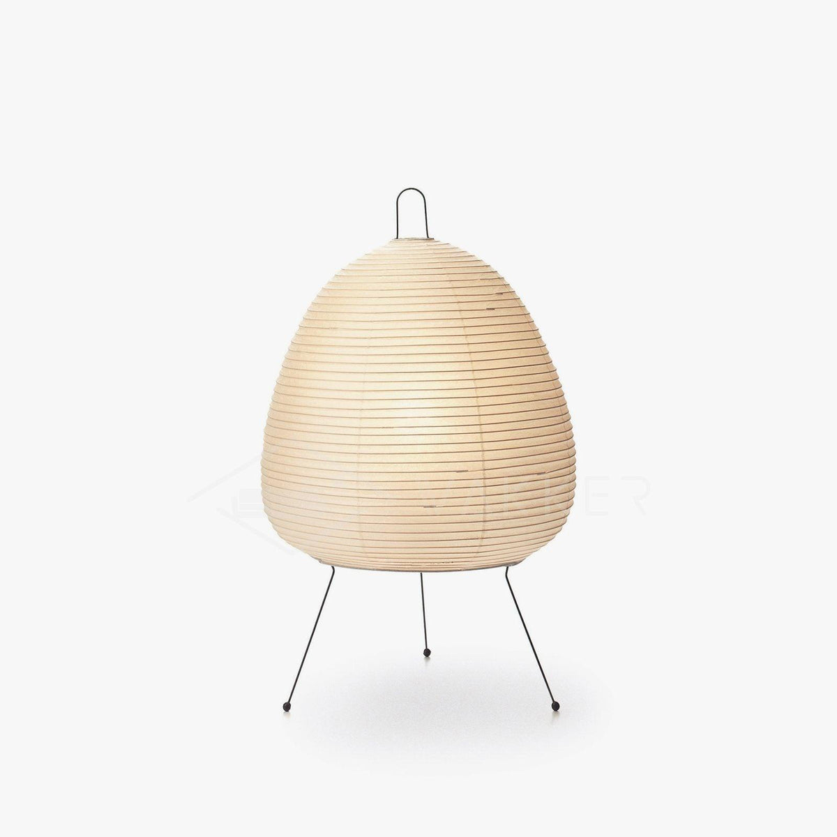 Japandi White Paper Table Lamp – Lantern Shade