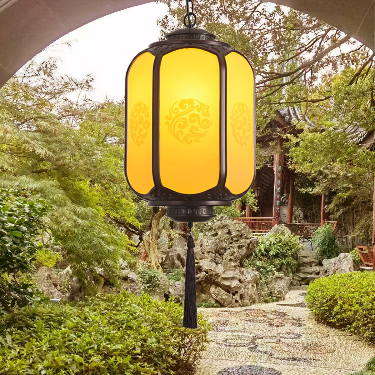 Vintage Lantern Pendant – Hanging Porch Light for Patio