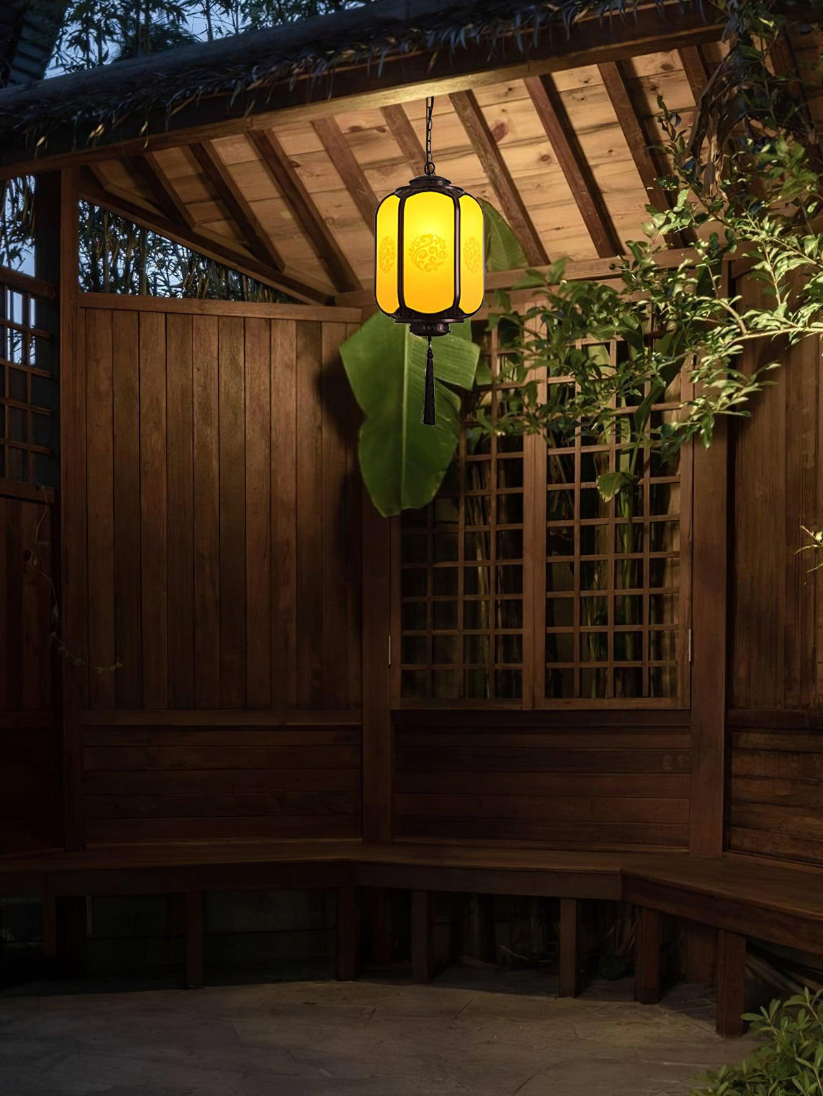 Vintage Lantern Pendant – Hanging Porch Light for Patio
