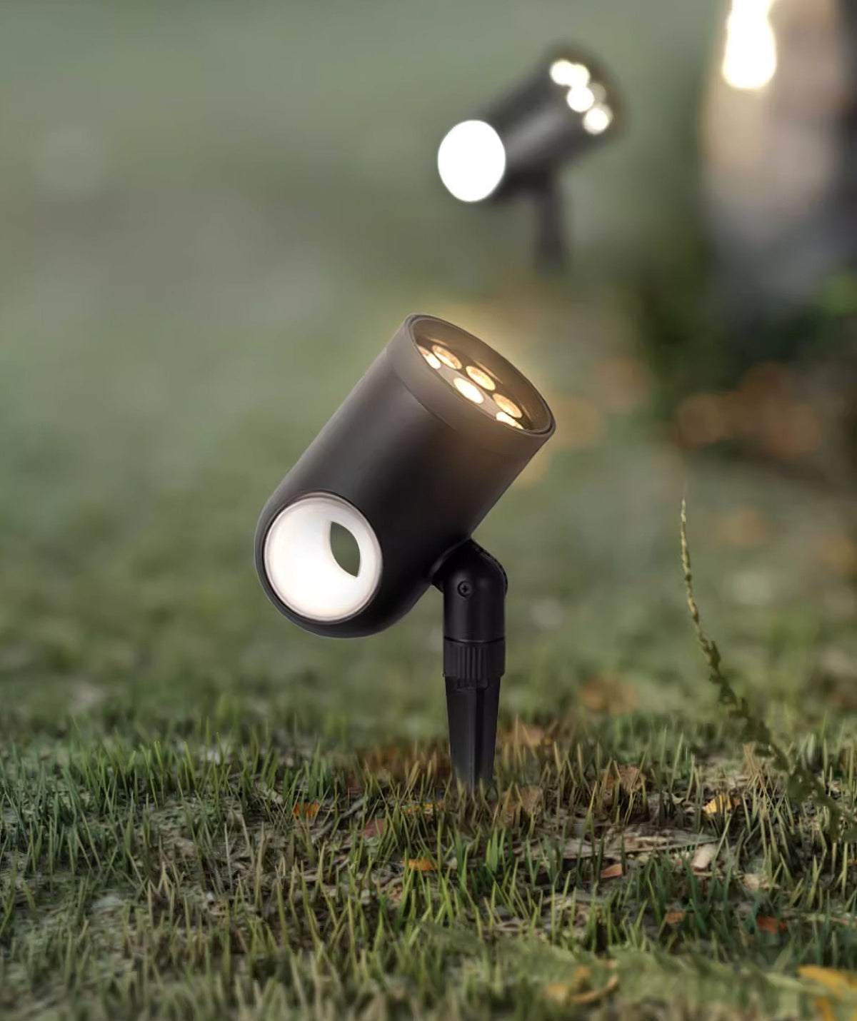Black Landscape Spotlight – Adjustable Spike Light for Yard