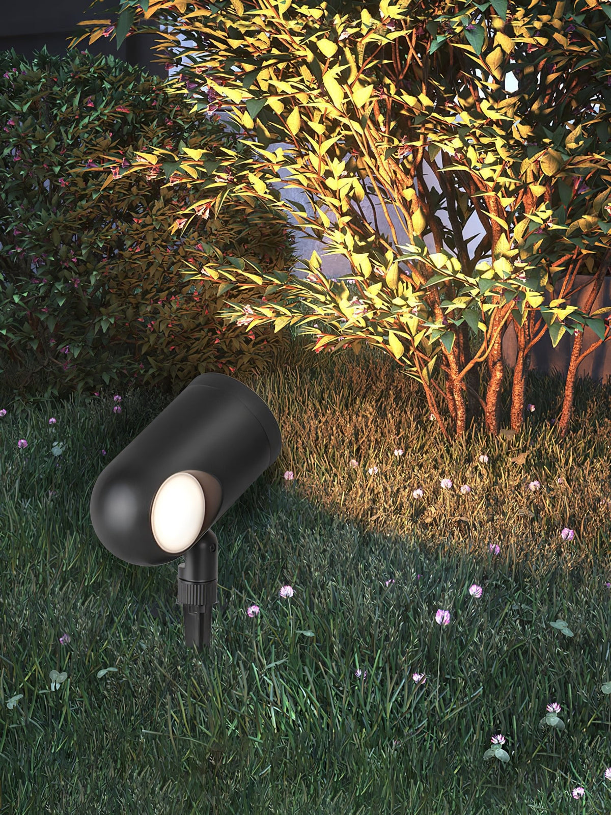 Black Landscape Spotlight – Adjustable Spike Light for Yard
