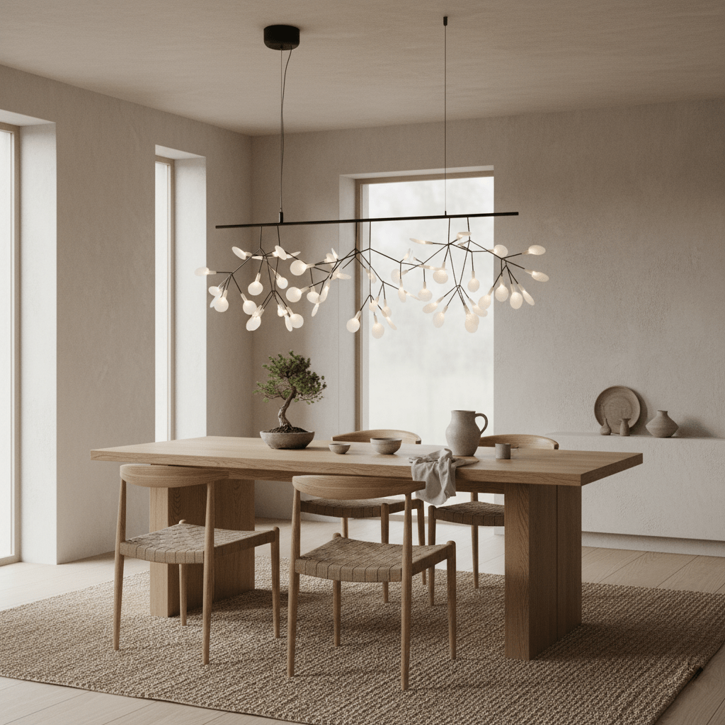 Modern Black Metal Branch Chandelier – Firefly LED