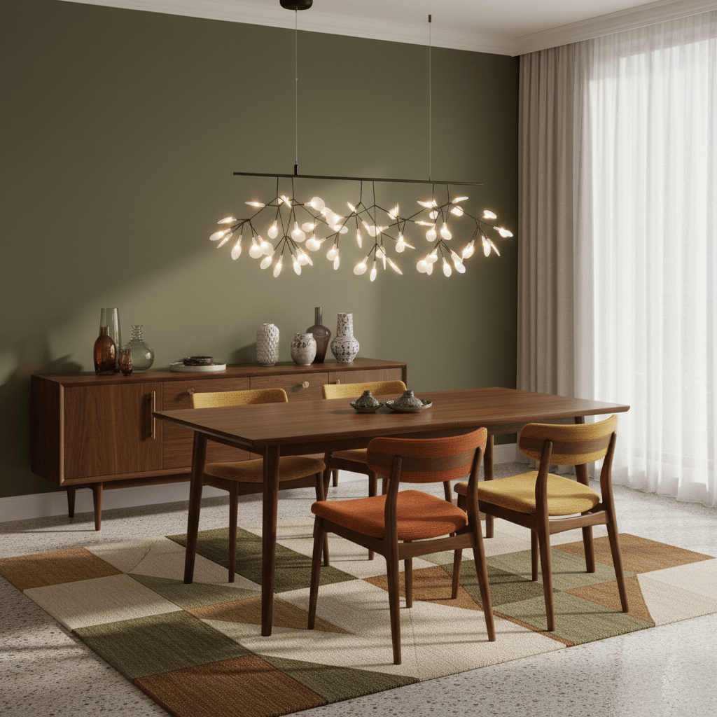 Modern Black Metal Branch Chandelier – Firefly LED