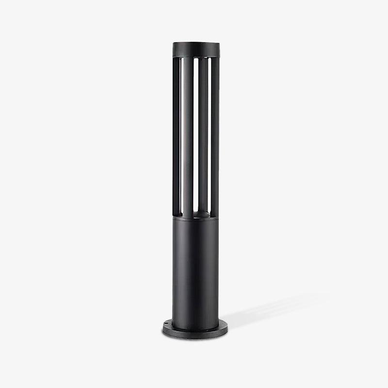Black Solar Bollard Light – Cylinder Path Light for Garden