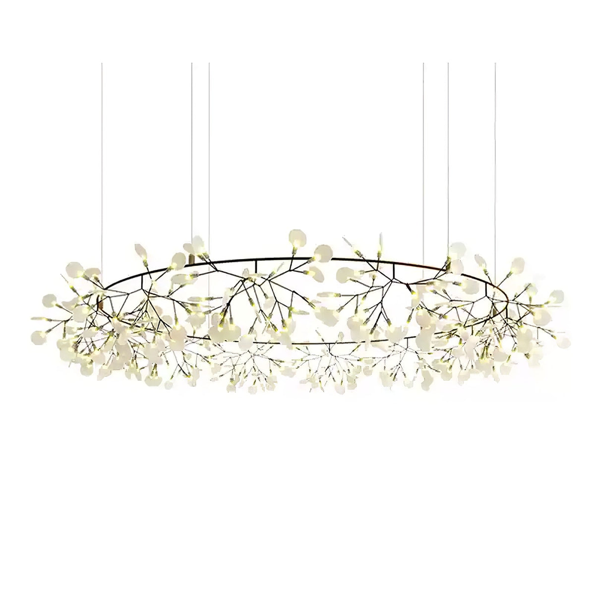 Modern Black Metal Branch Chandelier – Firefly LED