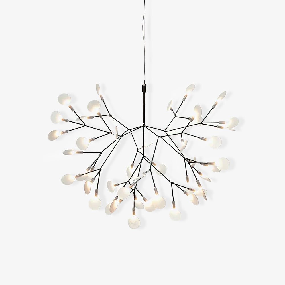 Modern Black Metal Branch Chandelier – Firefly LED