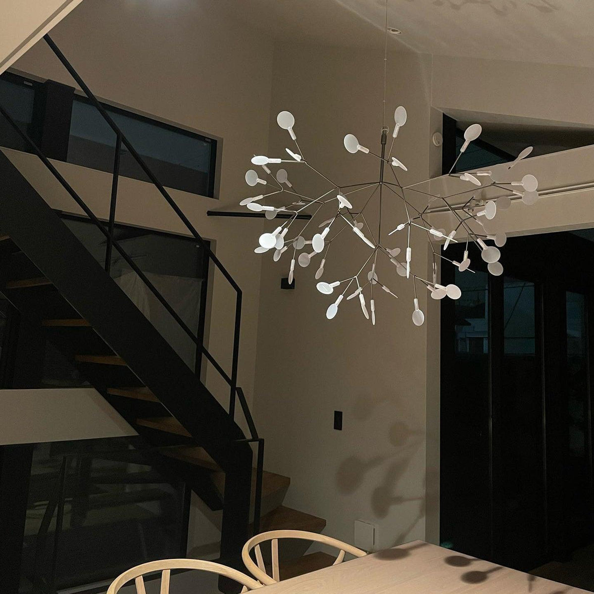 Modern Black Metal Branch Chandelier – Firefly LED