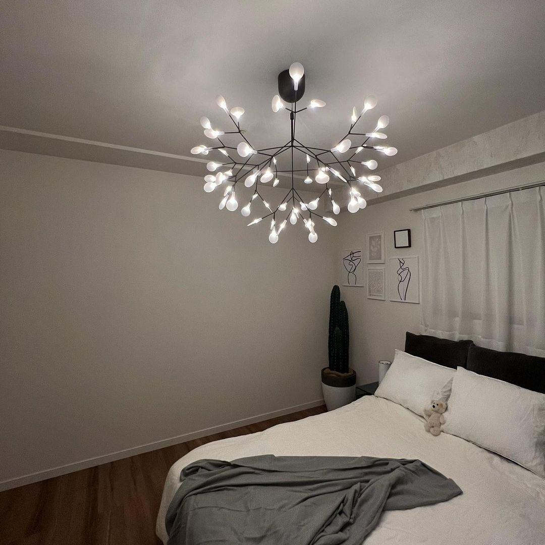 Modern Black Metal Branch Chandelier – Firefly LED