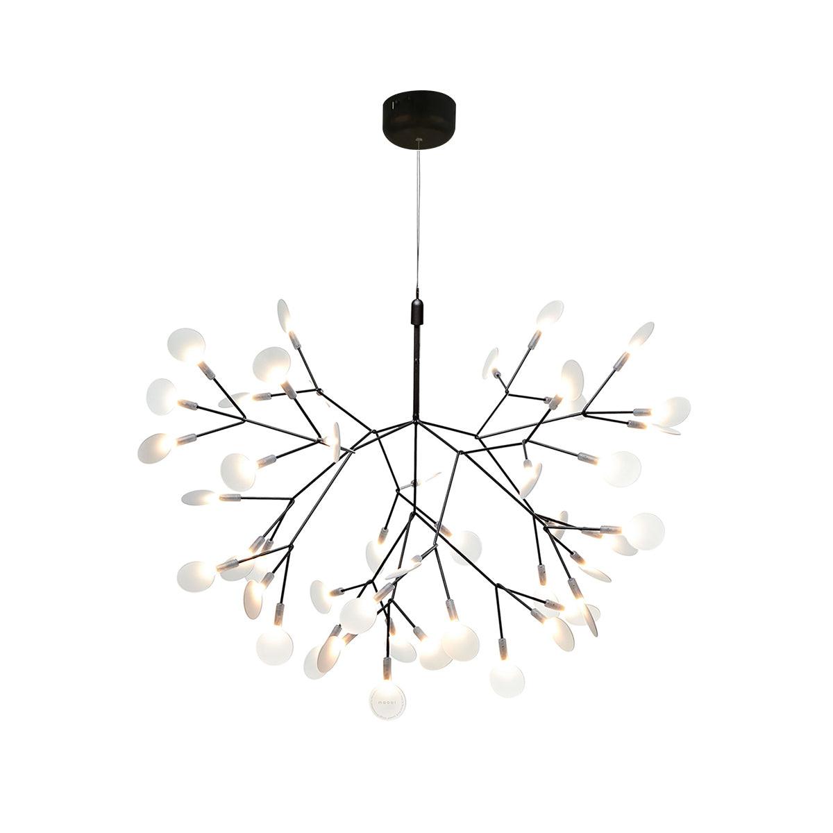 Modern Black Metal Branch Chandelier – Firefly LED