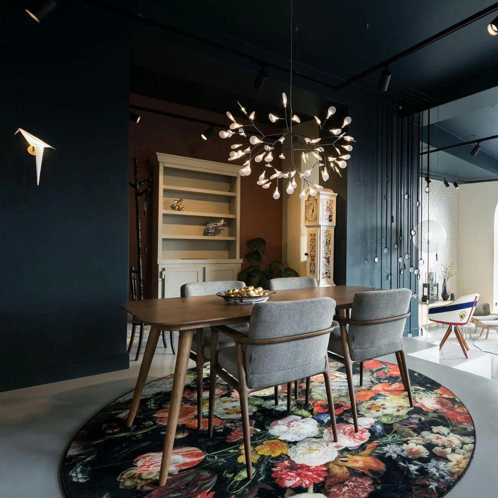 Modern Black Metal Branch Chandelier – Firefly LED