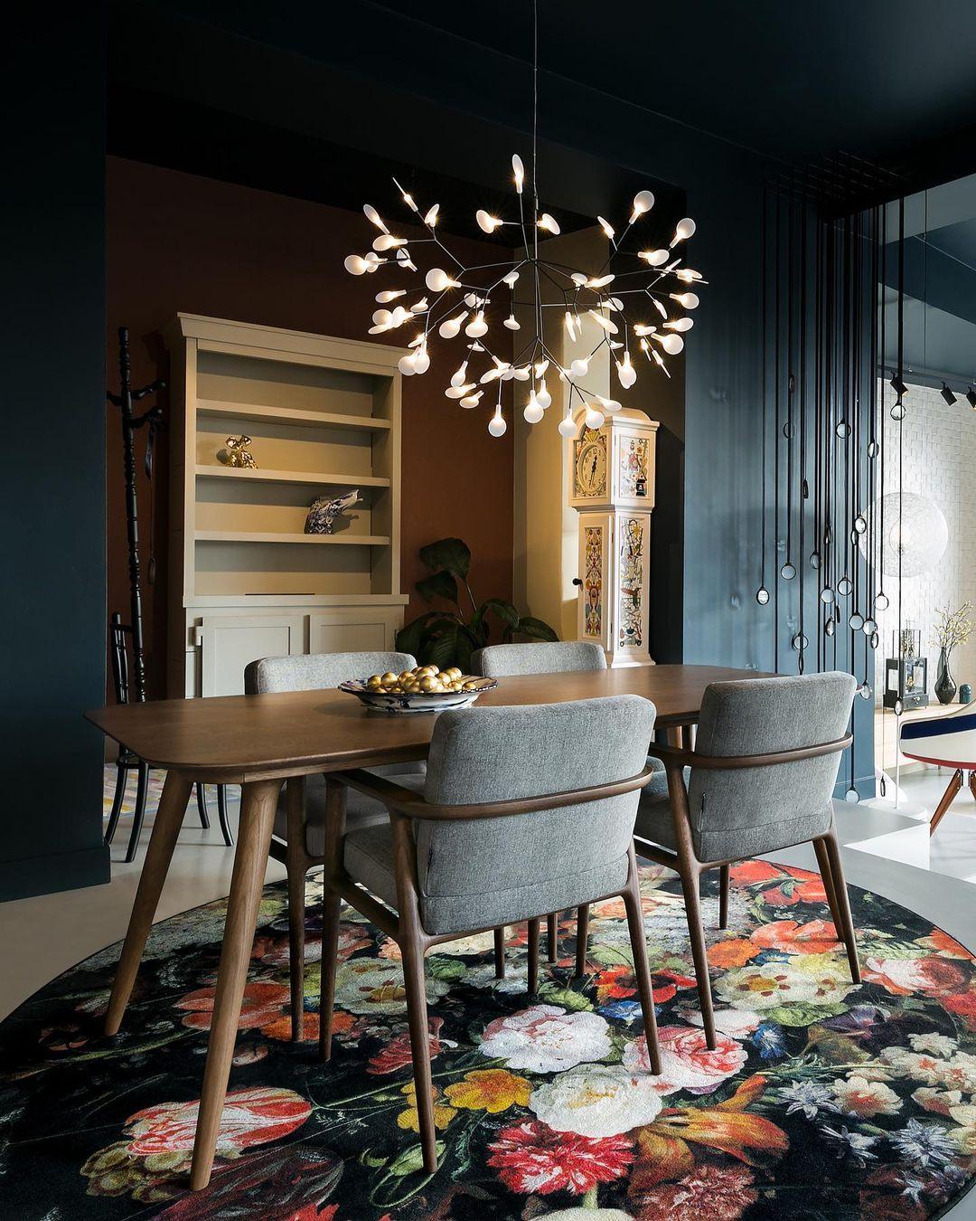 Modern Black Metal Branch Chandelier – Firefly LED