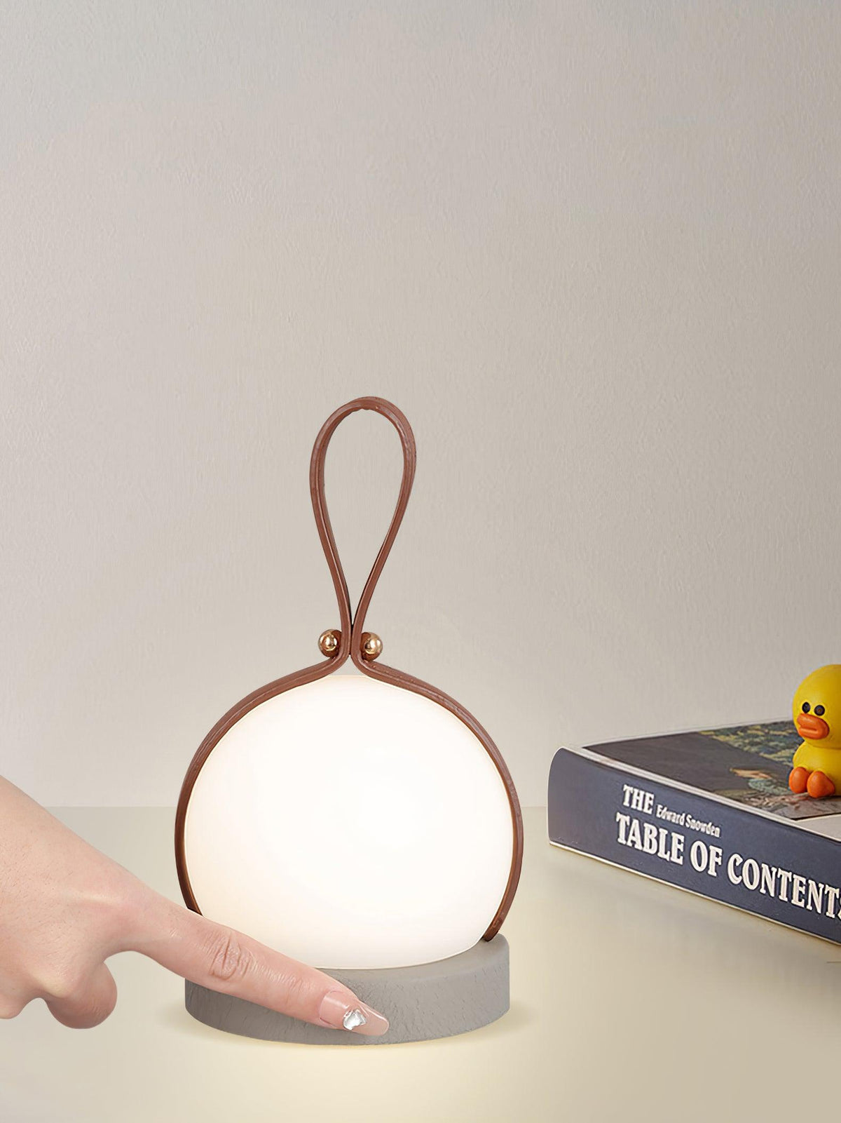 Foldwell Minimalist Grey Iron Portable Table Lamp