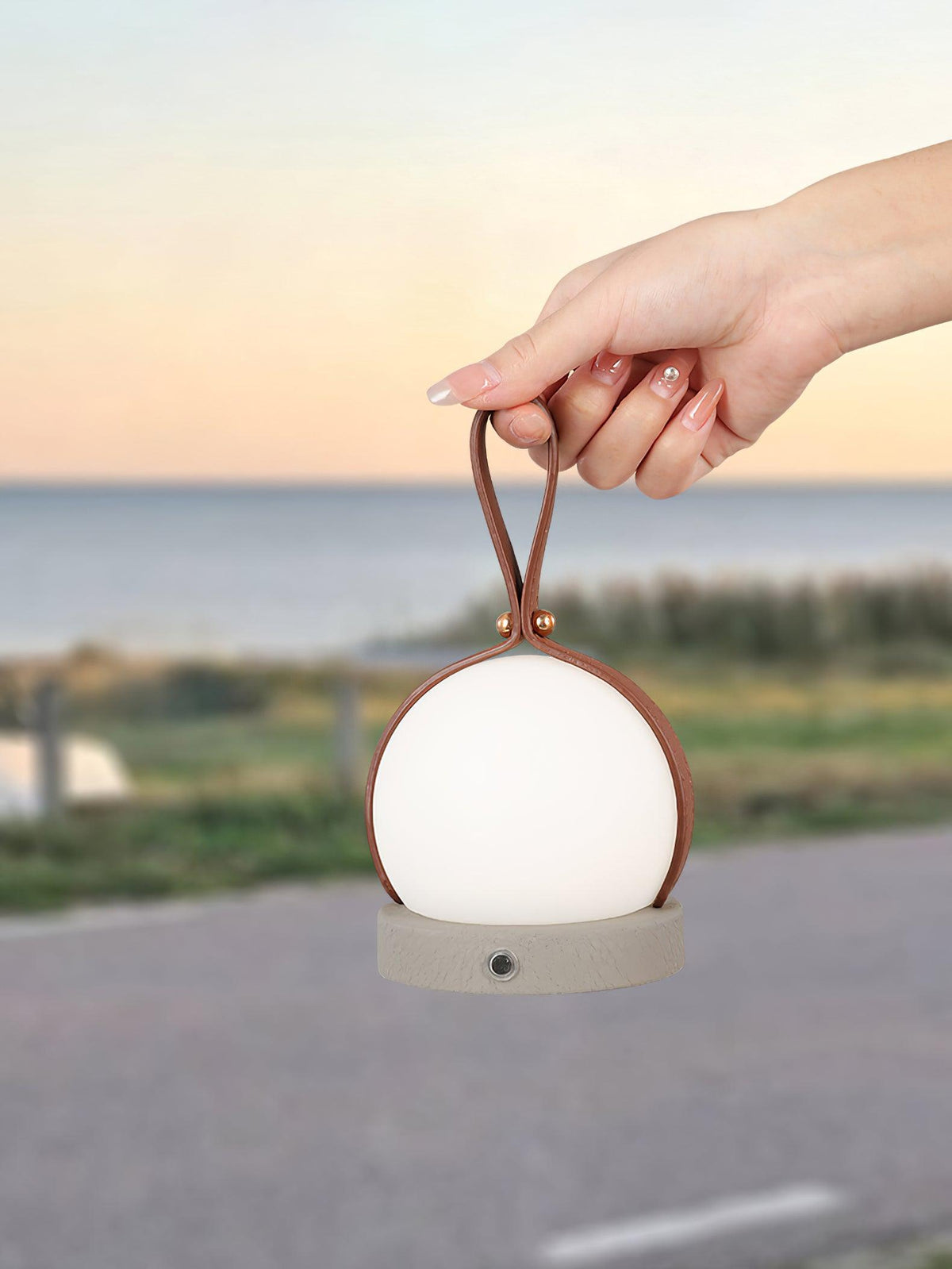Foldwell Minimalist Grey Iron Portable Table Lamp