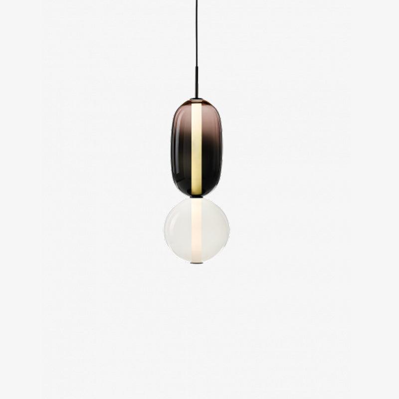 Artisan Tinted Glass Pendant – Hand-Blown Jar LED