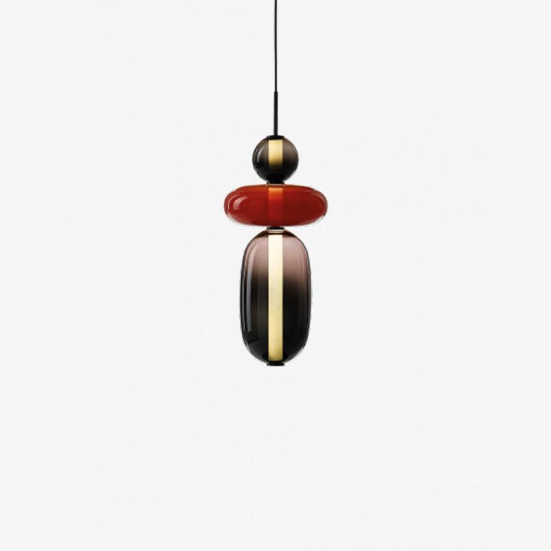 Artisan Tinted Glass Pendant – Hand-Blown Jar LED