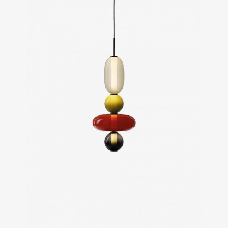 Artisan Tinted Glass Pendant – Hand-Blown Jar LED