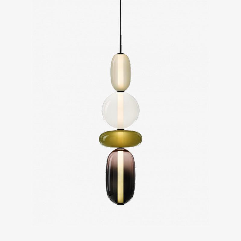 Artisan Tinted Glass Pendant – Hand-Blown Jar LED
