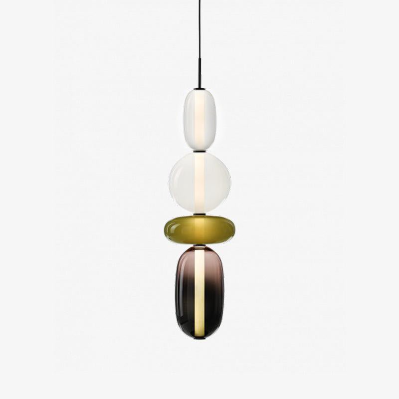 Artisan Tinted Glass Pendant – Hand-Blown Jar LED