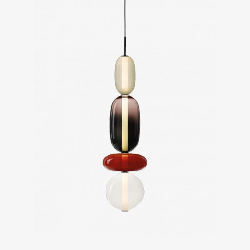 Artisan Tinted Glass Pendant – Hand-Blown Jar LED