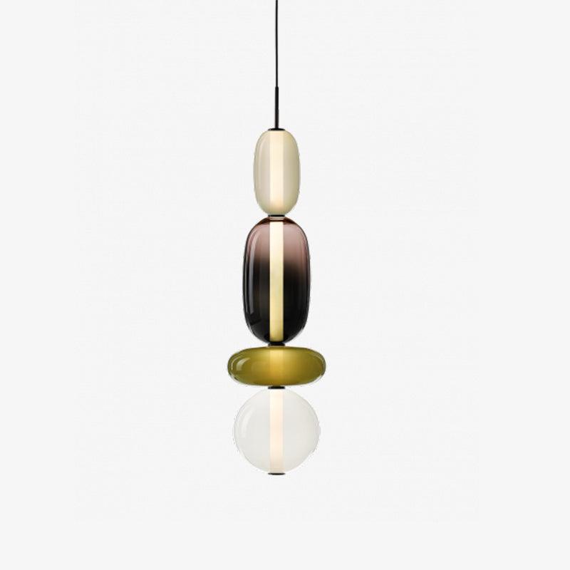 Artisan Tinted Glass Pendant – Hand-Blown Jar LED