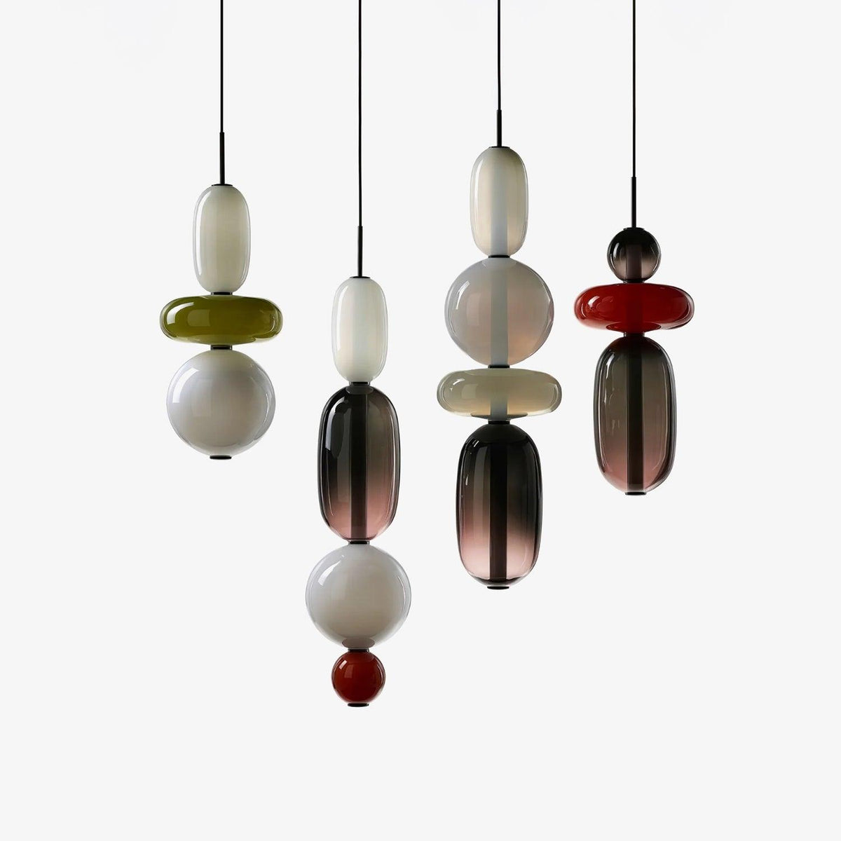 Artisan Tinted Glass Pendant – Hand-Blown Jar LED