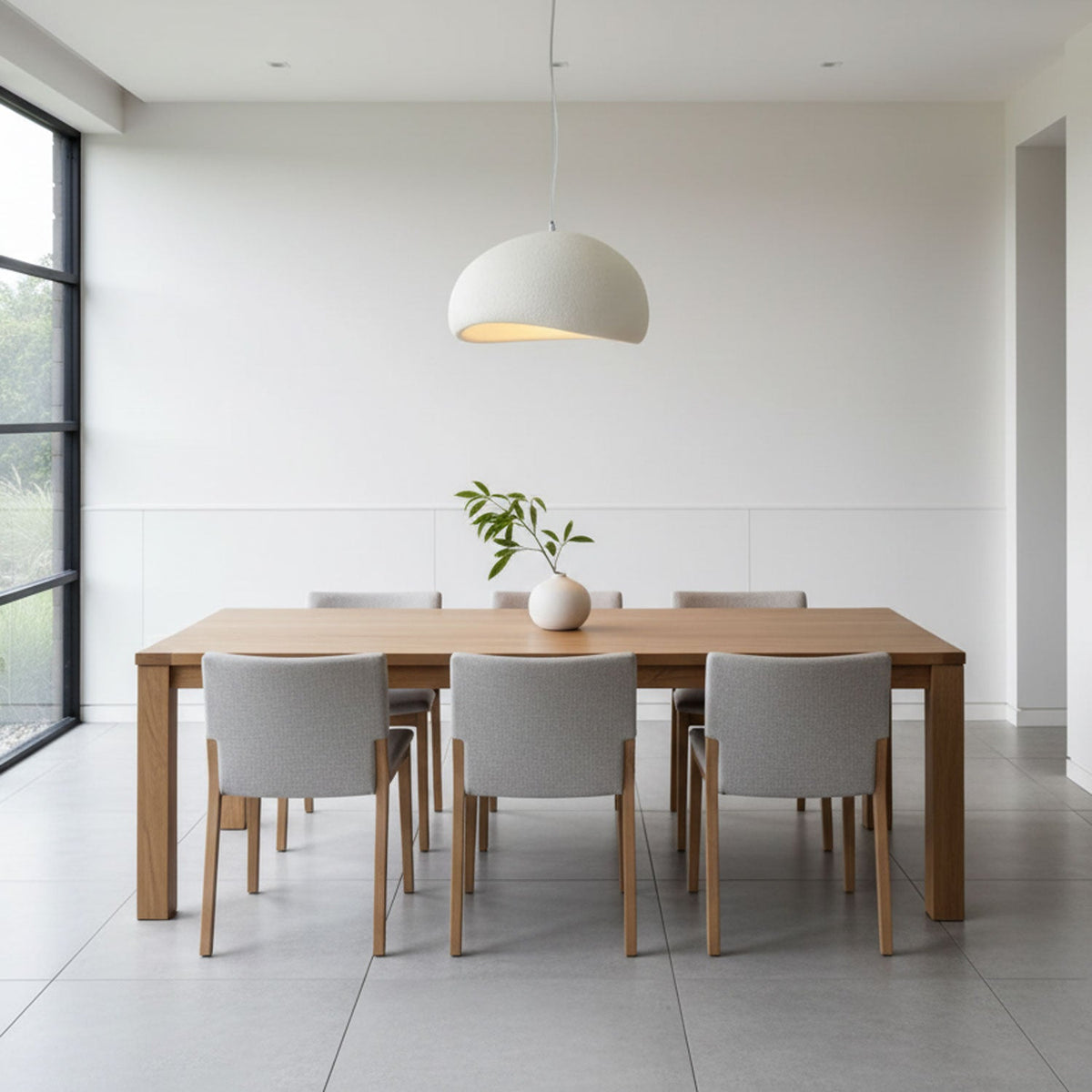 Organic White Cloud Pendant Light – Sphere Shade