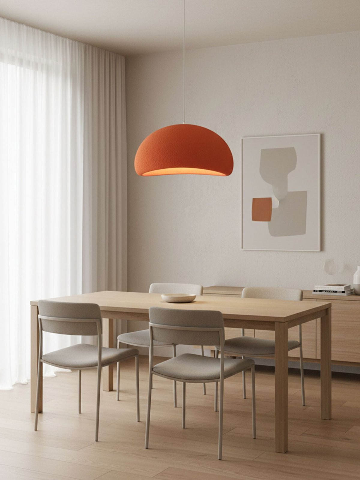 Organic White Cloud Pendant Light – Sphere Shade
