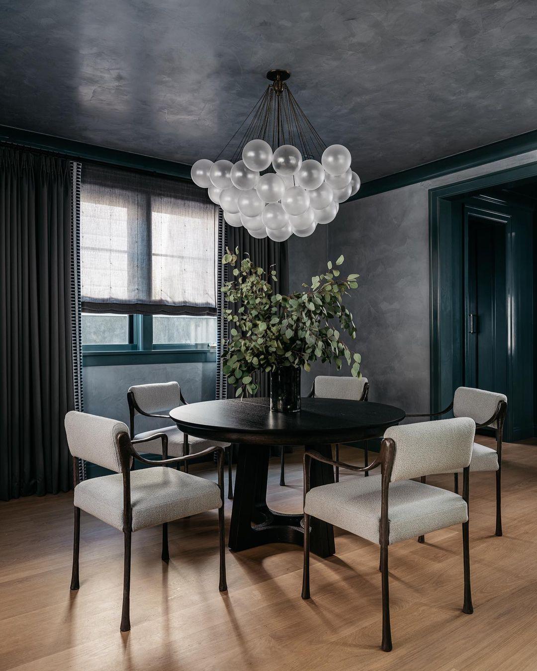 Modern Gold Glass Bubble Chandelier – Sphere Cluster