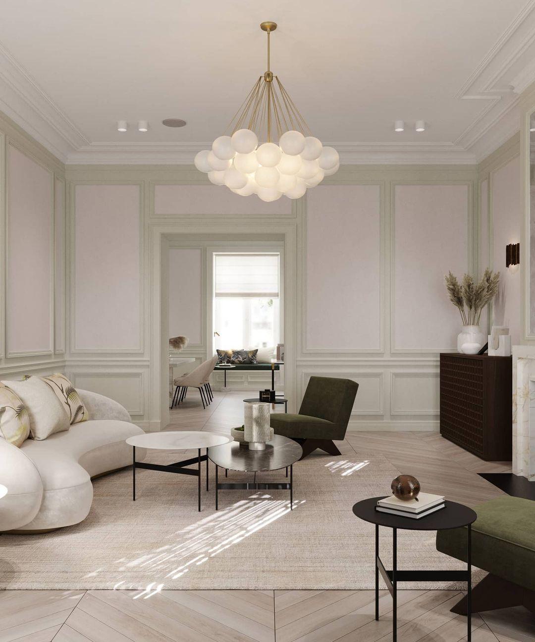 Modern Gold Glass Bubble Chandelier – Sphere Cluster
