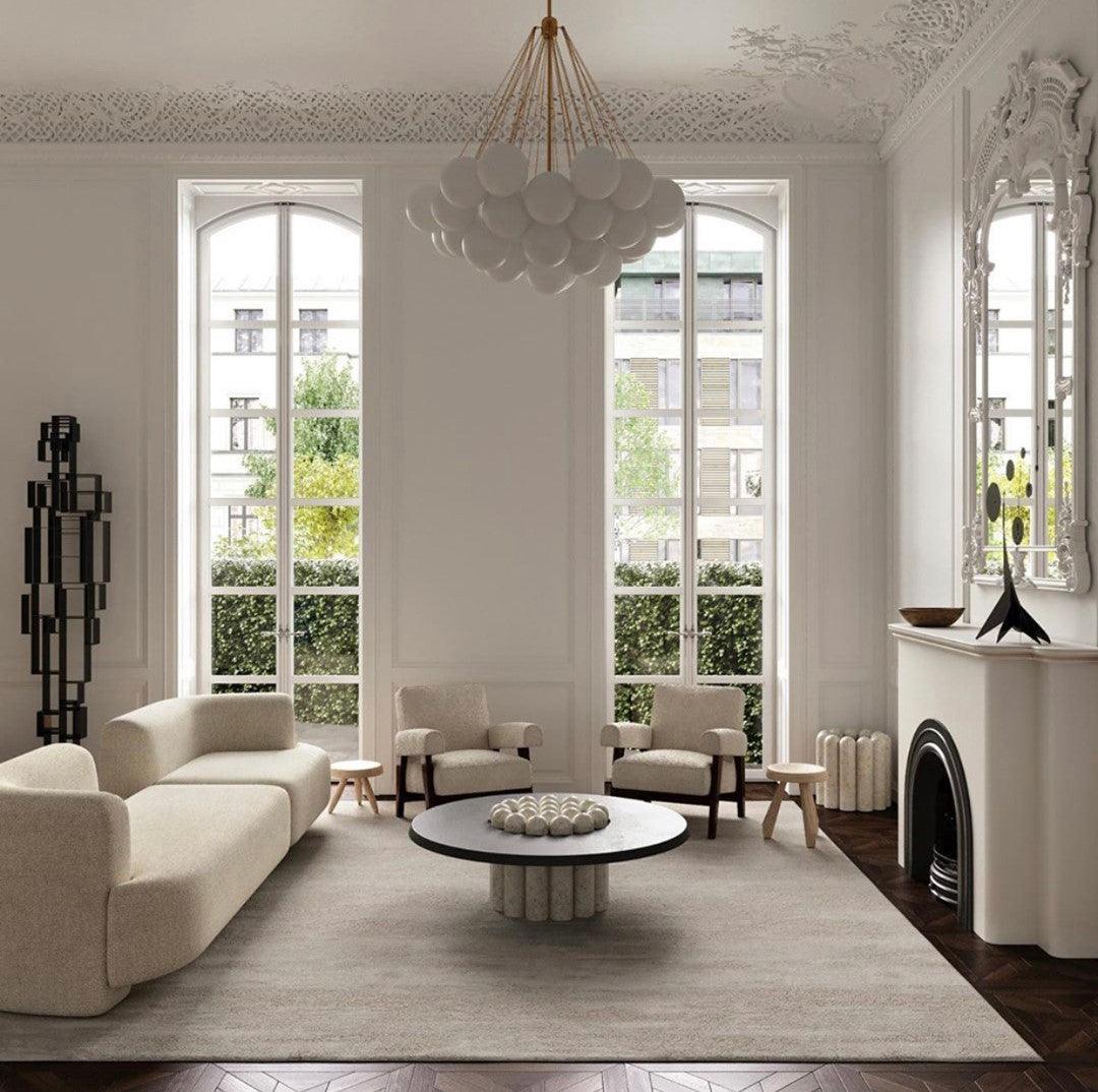 Modern Gold Glass Bubble Chandelier – Sphere Cluster