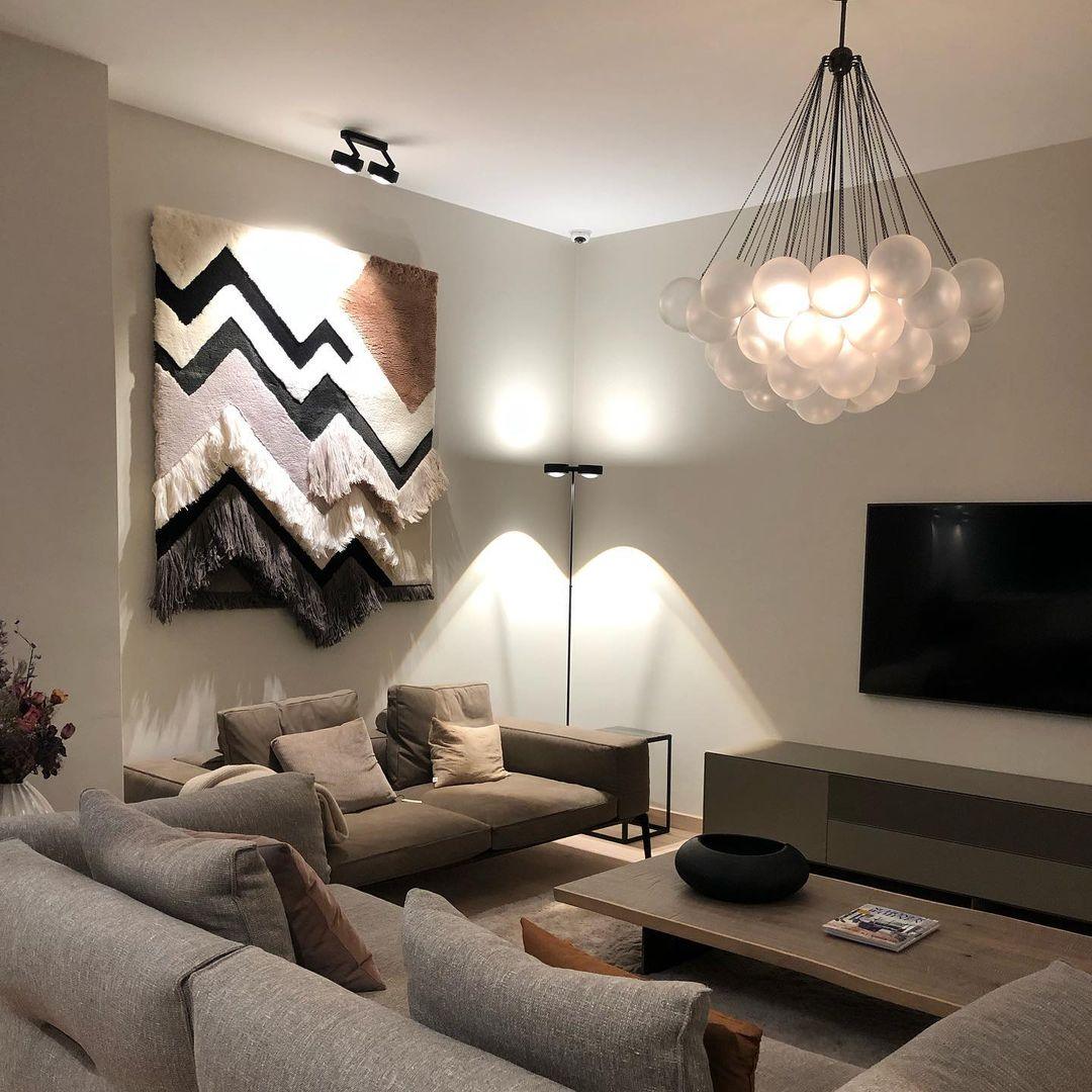 Modern Gold Glass Bubble Chandelier – Sphere Cluster