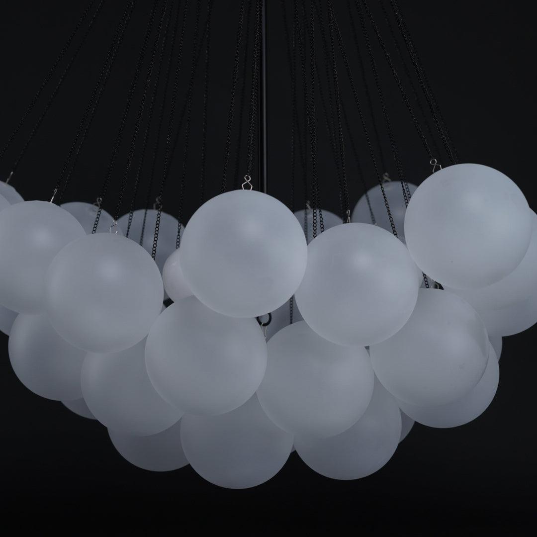 Modern Gold Glass Bubble Chandelier – Sphere Cluster
