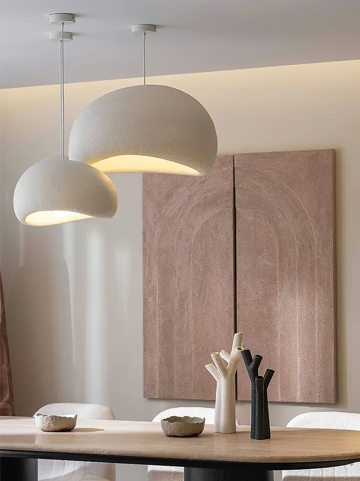 Organic White Cloud Pendant Light – Sphere Shade